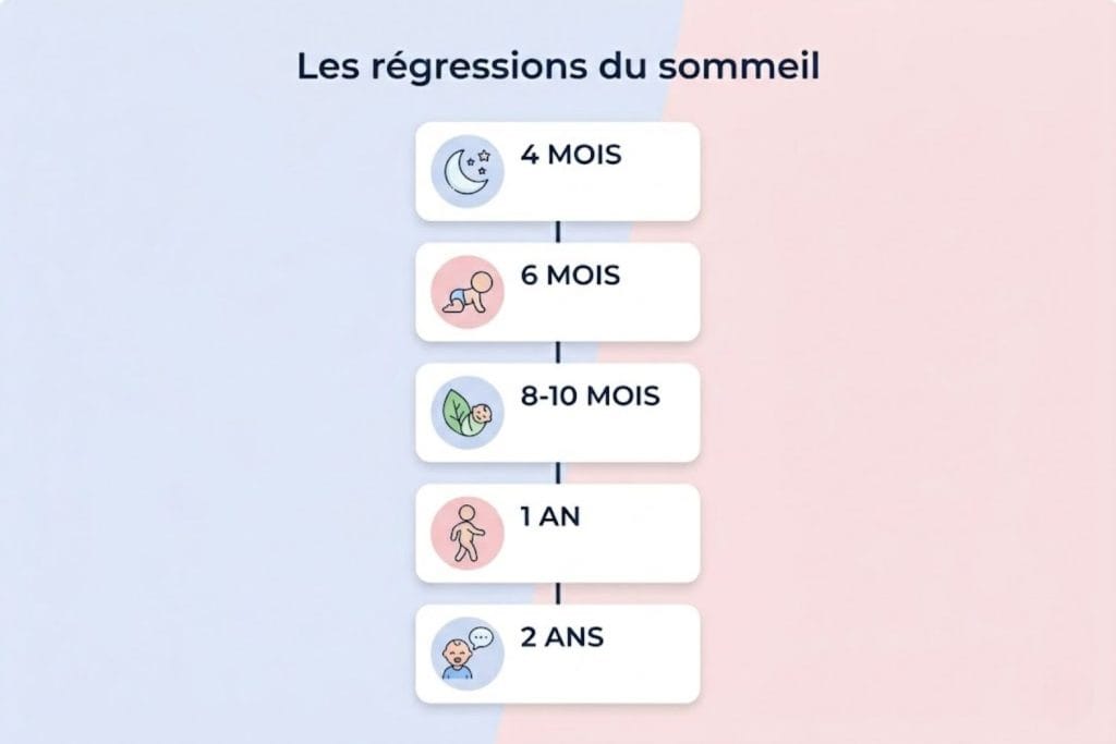 Régression sommeil bébé : Causes, durée et solutions apaisantes